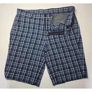 Brooks Brothers Mens Size 32 Blue Plaid‎ Chino Shorts